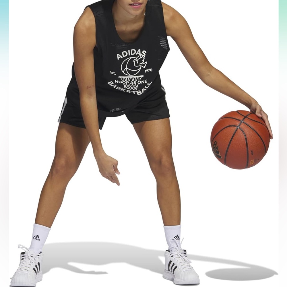 ADIDAS mesh basketball graphic jersey